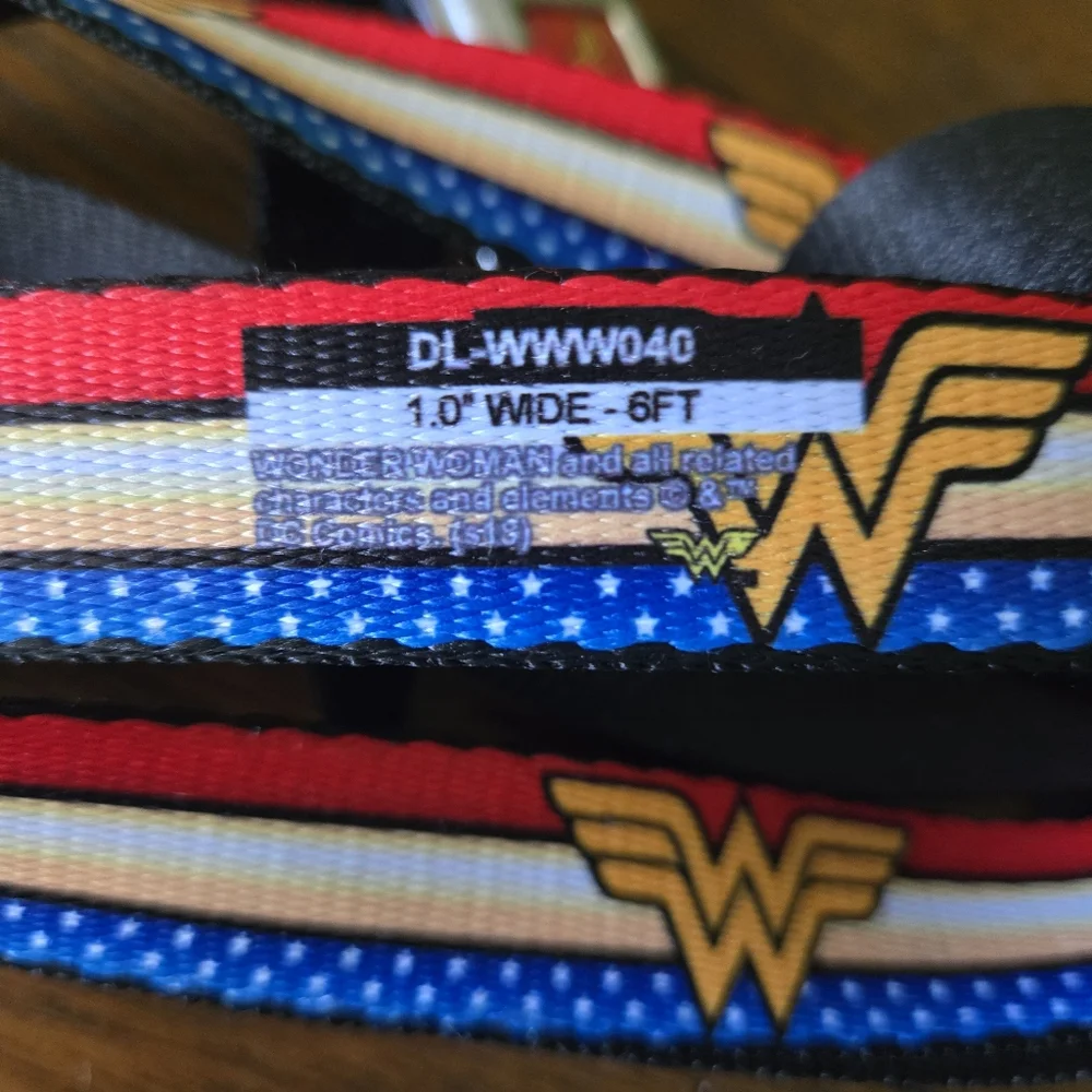 Wonder Woman Dog Leash and Collar Set For Medium Size Dog